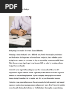 How to Plan a Home Budget