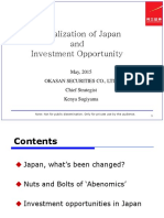 Japan Revitalization and Investment Opportunity May,2015