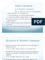 The Purpose of Wisdom Literature