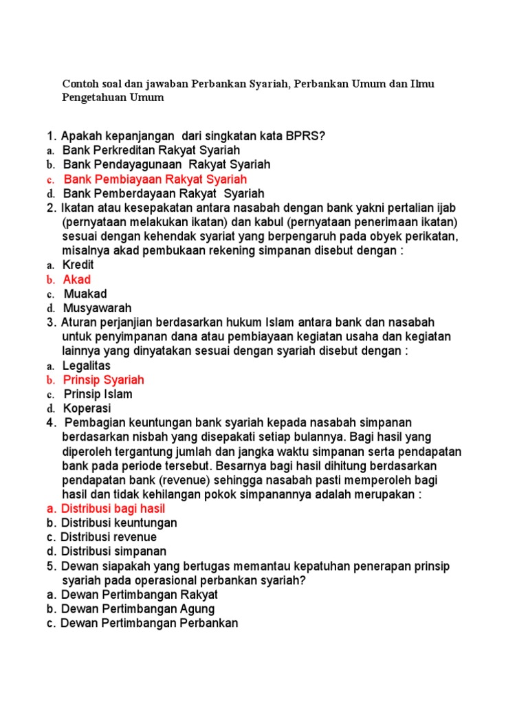 Soal Tes Pengetahuan Umum Terbaru