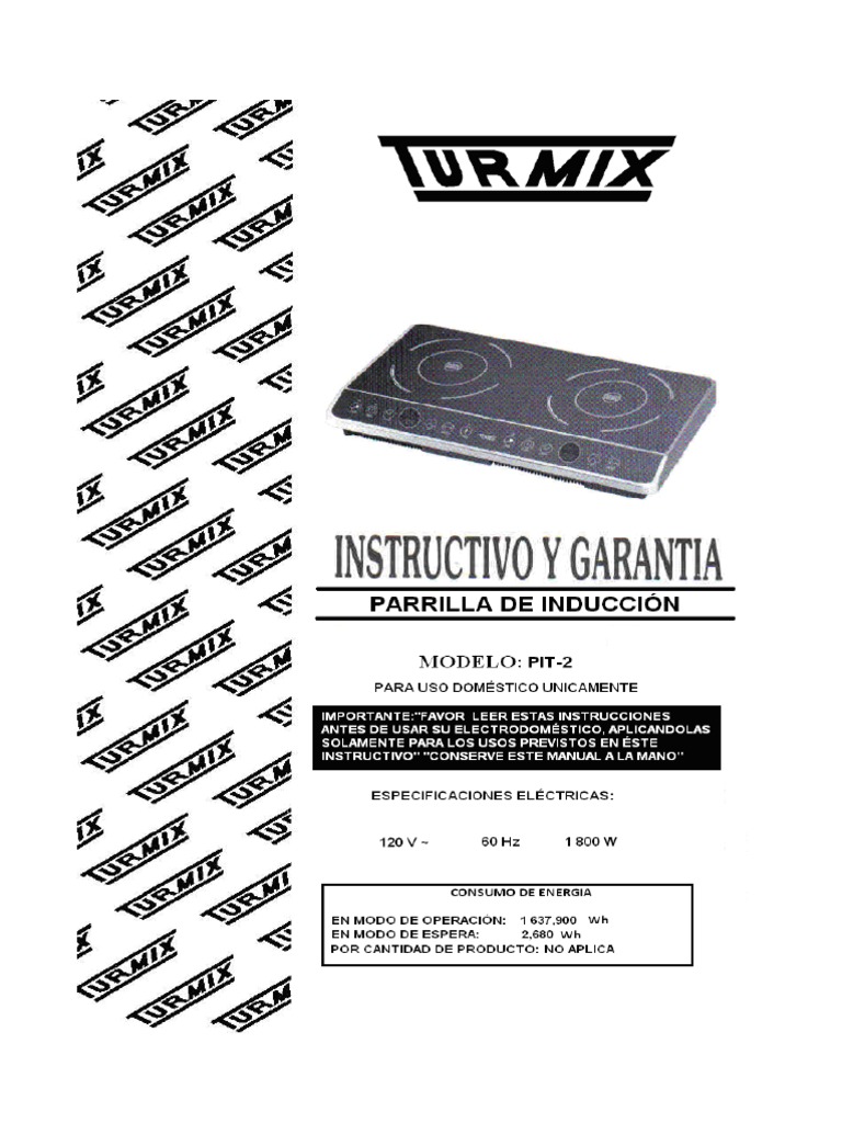 Parrilla de Induccion Turmix | Enchufes y tomas de corriente alterna