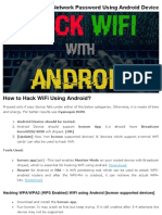 Crack WiFi Network Password Using Android Device PDF