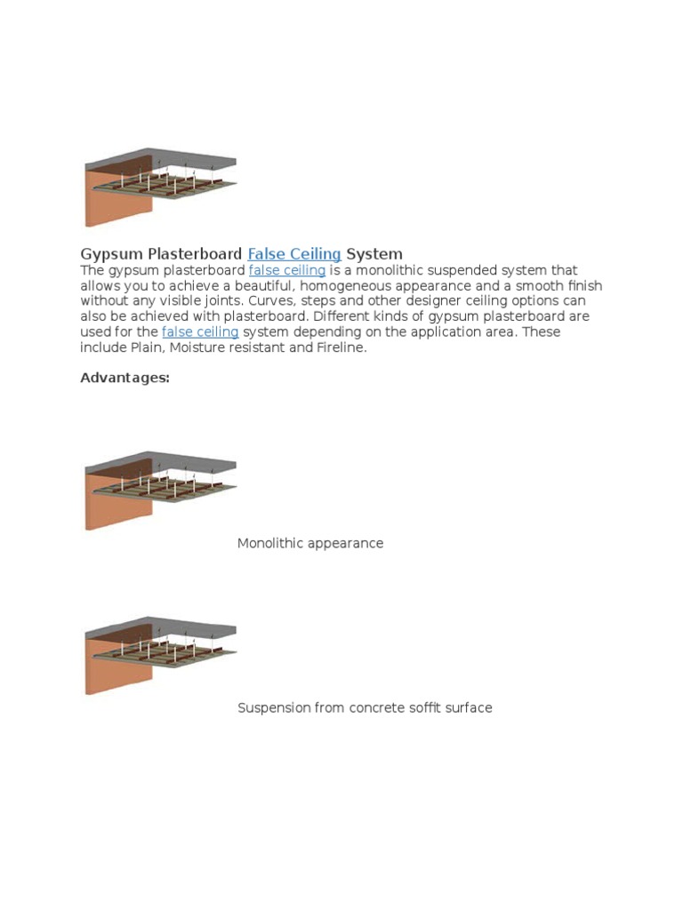 Gypsum Plasterboard Drywall Ceiling