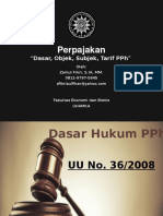 Dasar, Objek, Subjek dan Tarif PPh