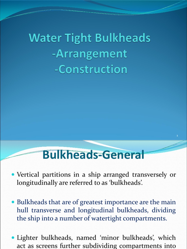 Watertight Collision Bulkhead