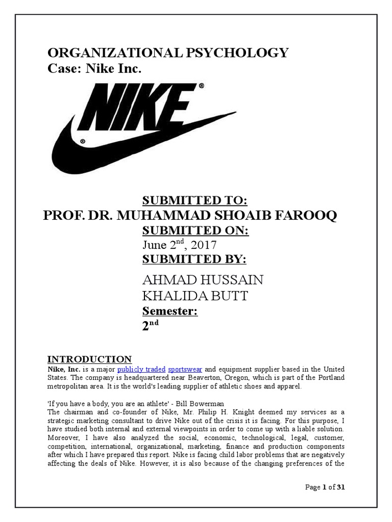 nike publicly traded