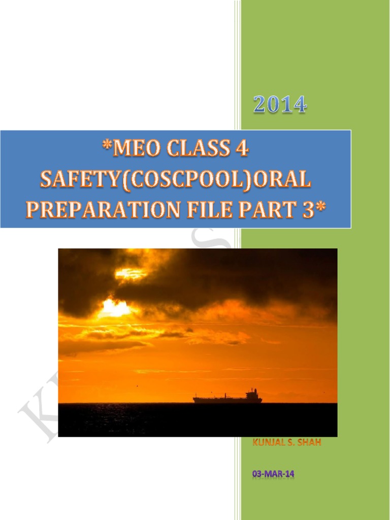 MEO Class 4 Safety Preparation Guide | PDF | Buoyancy | Watercraft