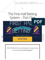 The First-Half Betting System - Part One - Win Bets