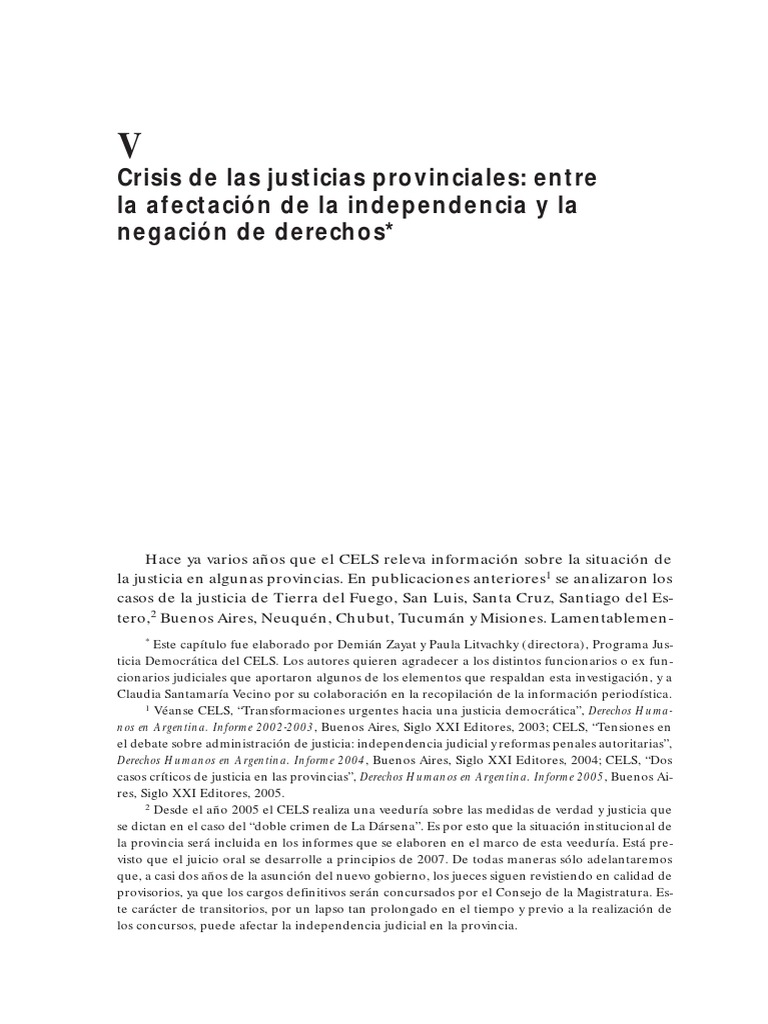 Crisis de la justicia en Misiones y Buenos Aires | PDF | Juez | Derecho ...
