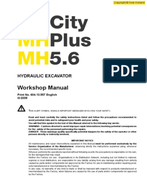 New-Holland-MH 5.6-EN City Plus PDF, PDF, Seat Belt