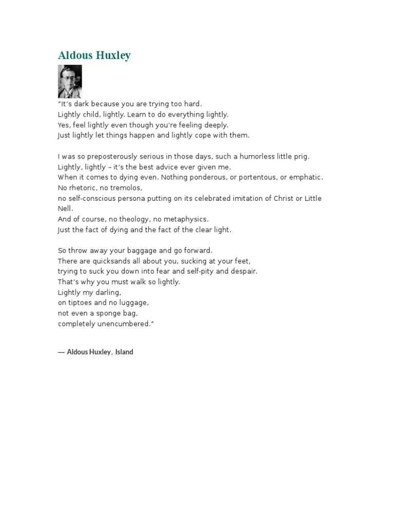 Aldous Huxley_Lightly Child