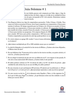 Guía Solemne #1 de Matemáticas con Problemas de Mezclas, Producción, Números, Edad, Biblioteca, Matrícula, Salitre y Distancia