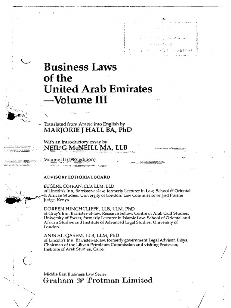 UAE Civil Code PDF | PDF | Legal Personality | Civil Law (Legal System)