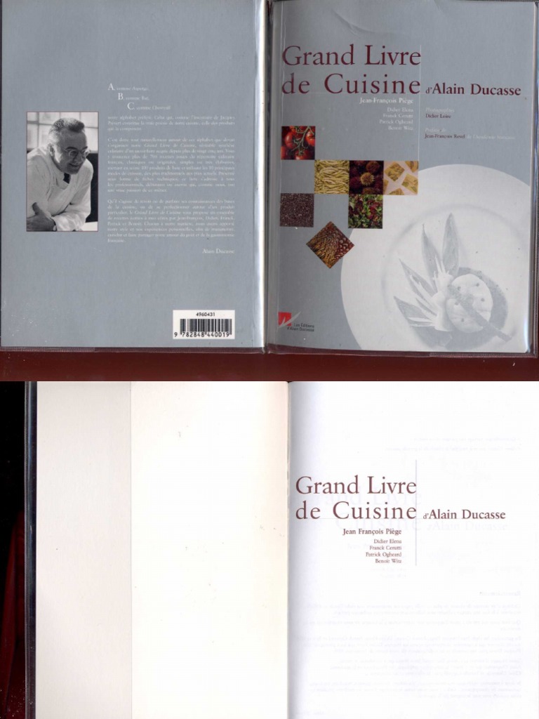 Grand Livre de Cuisine D'Alain Ducasse PDF | PDF
