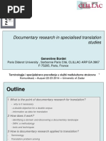 Documentary Research in Specialised Translation Studies