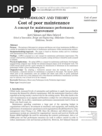 Cost of Poor Maintenance