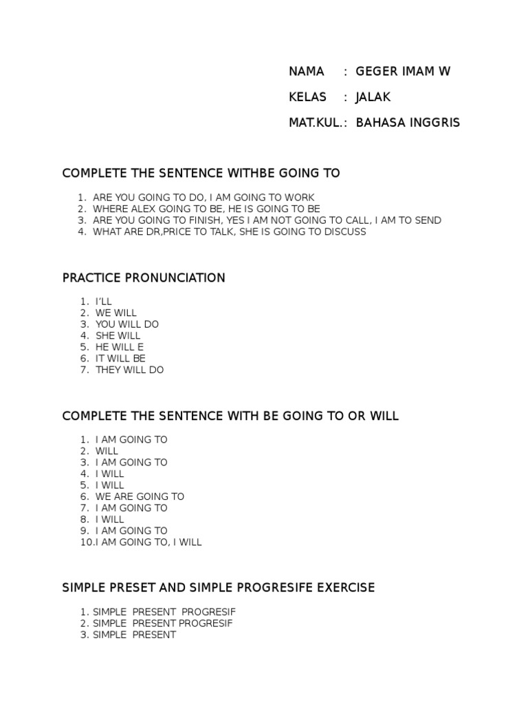 English Grammar Exercises | PDF | Language Arts & Discipline | Foreign ...