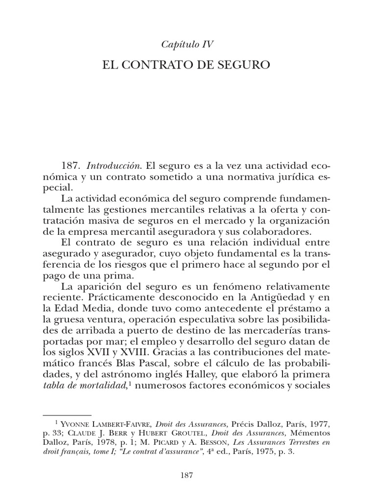Contrato de Seguro: Principios y Clases | PDF | Póliza de seguros | Seguro