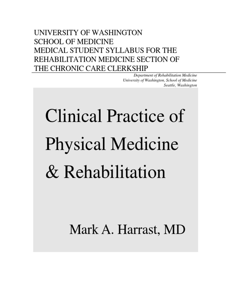 Rehabilitation Medicine Overview | PDF | Physical Therapy | Physical ...