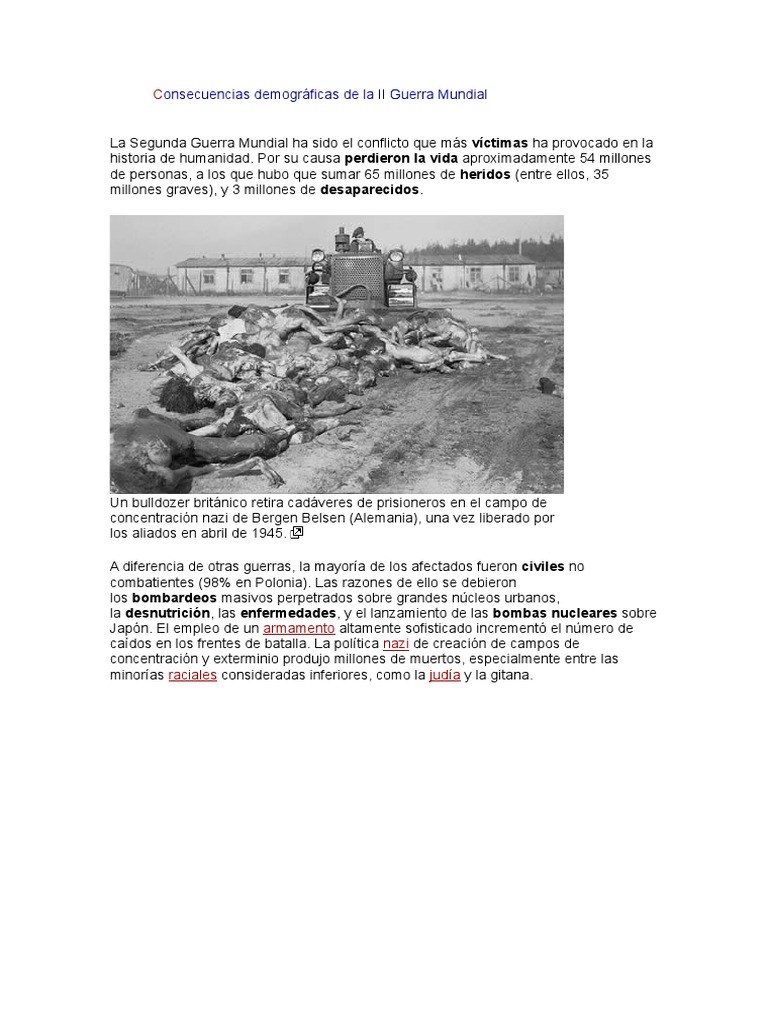 Consecuencias Demográficas de La II Guerra Mundial