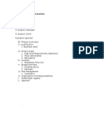 1 - Project Name 2-Version 3 - Date 4 - Project Manager 5 - Project Client 6-Project Sponsor B - Project Overview C - Justification