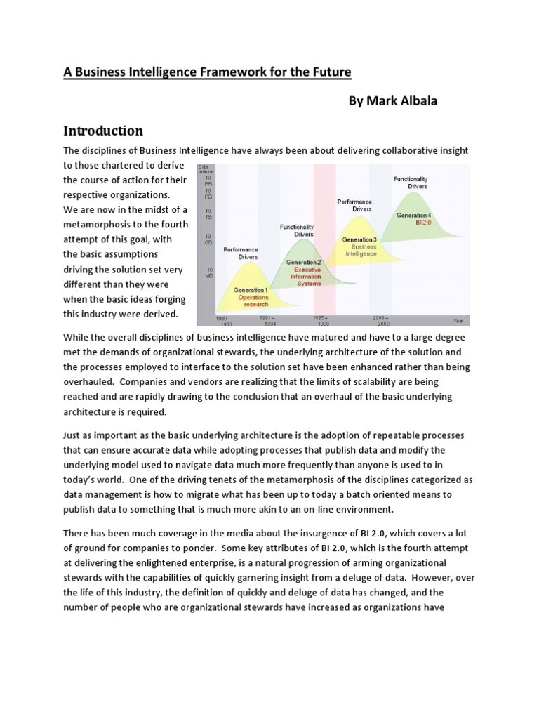 Future of Business Intelligence Framework | PDF | Business Intelligence ...