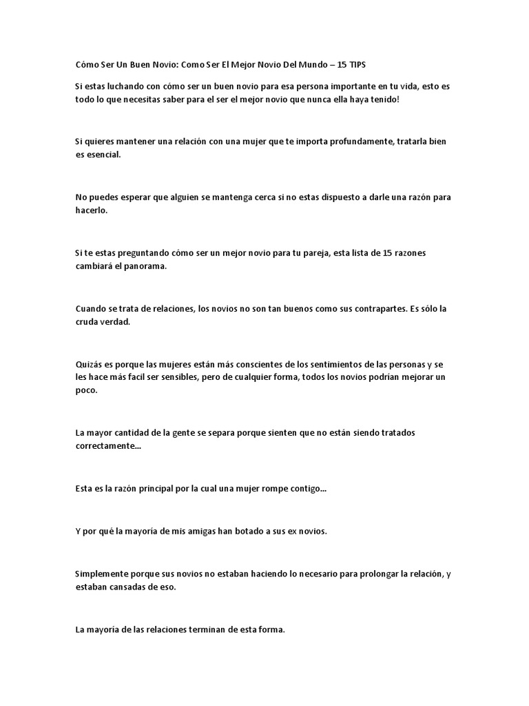 C mo ser un buen novio pdf