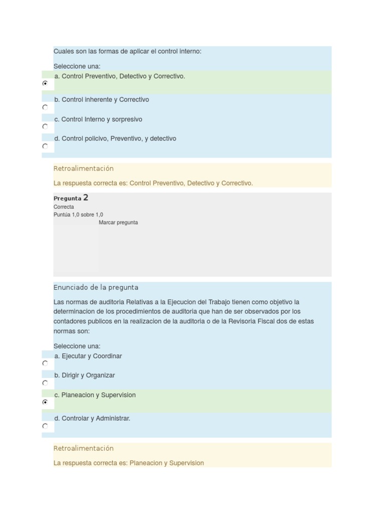 Parcial 1 Auditoria Financiera | PDF | Contador | Calidad (comercial)