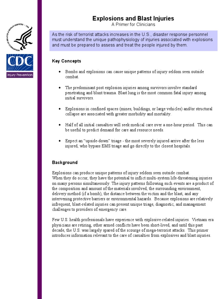 Understanding Blast Injuries and Lung Trauma | PDF | Major Trauma ...
