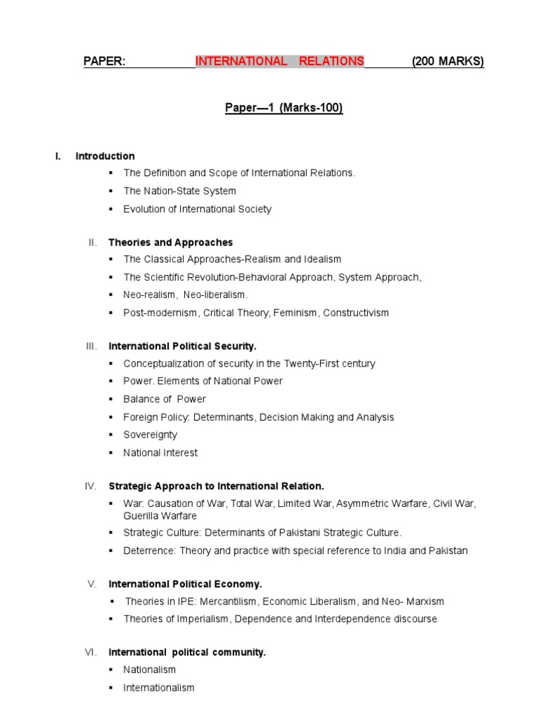 INTERNATIONAL RELATIONS SYLLABUS PDF visual data 7