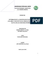 “Determinación de La Concentración de Dosis Letal, Dosis Letal Media y Dosis Efectiva Del Herbicida Roundup en Tilapia Nilótica Gris, En Condiciones Experimentales”.