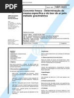 NBR 9833 - Concreto Fresco - Determinacao Da Massa Especific