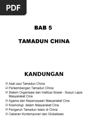 Bab 5 Tamadun China Pdf