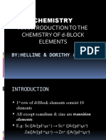 Chemistry An Introduction To The Chemistry of D-Block Elements
