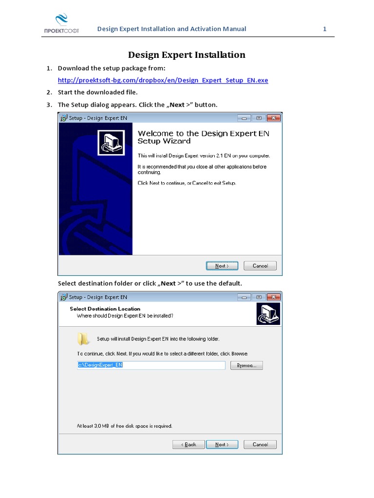 Design Expert Setup Guide | PDF | Installation (Computer Programs ...