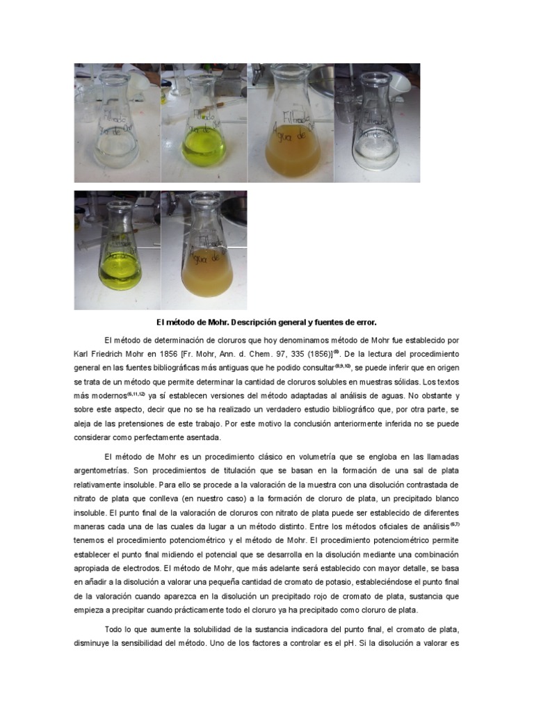 Método De Mohr Para Determinação De Cloretos
