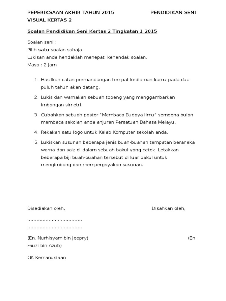 Soalan Kts 2 | PDF