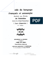 (1915) Méthode de Langage Français Et Annamite - P.L C