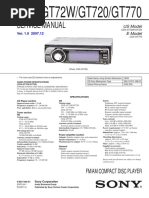 Sony CDXGT-770 Service Manual