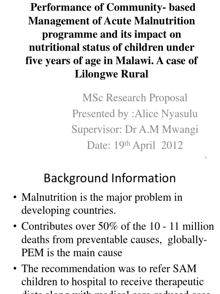 research proposal on malnutrition