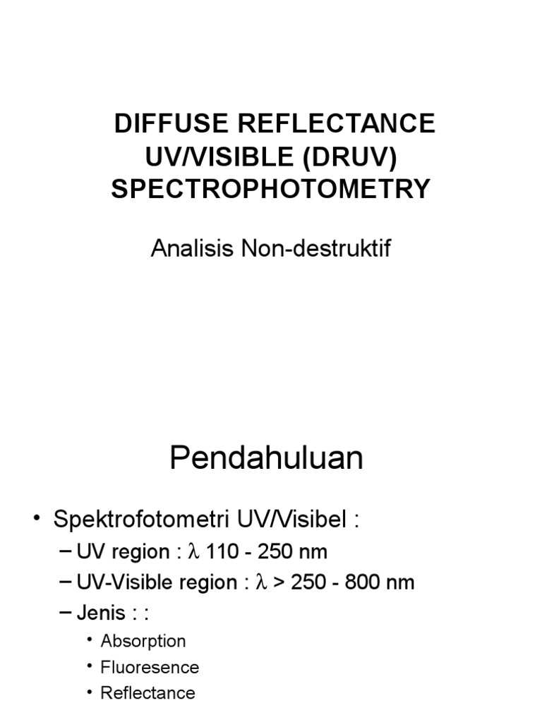 Diffuse Reflectance Uv | PDF