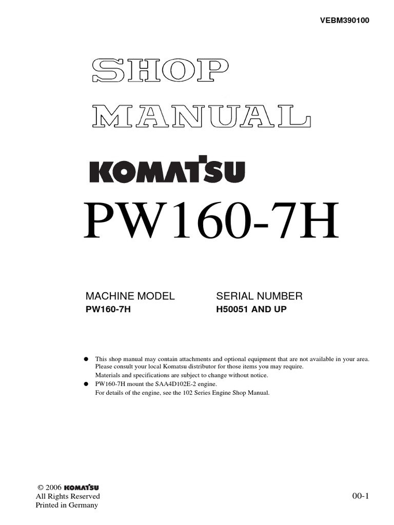 337219886-Komatsu-Shop-Manual-Pw160-7-German (1).pdf | Nut (Hardware) |  Screw