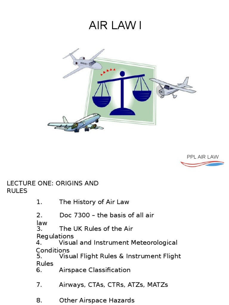Origins and Rules of Air Law | PDF | Visual Flight Rules | Instrument ...