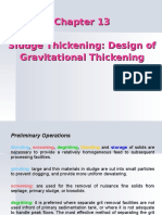 Sludge Thickening: Design of Gravitational Thickening