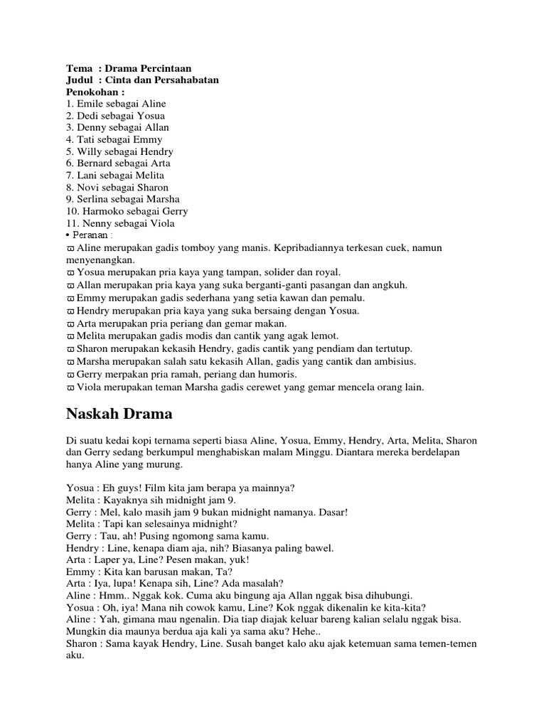 Contoh Naskah Drama Untuk 11 Orang PDF