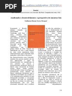 Analisando o Desenvolvimento - A Perspectiva de Amartya Sen