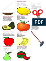 Adivinanzas sobre frutas y objetos cotidianos