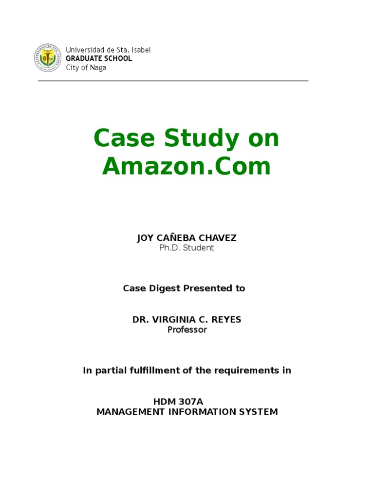Amazon Case Study for MIS Students | PDF | Amazon.Com | Amazon Kindle