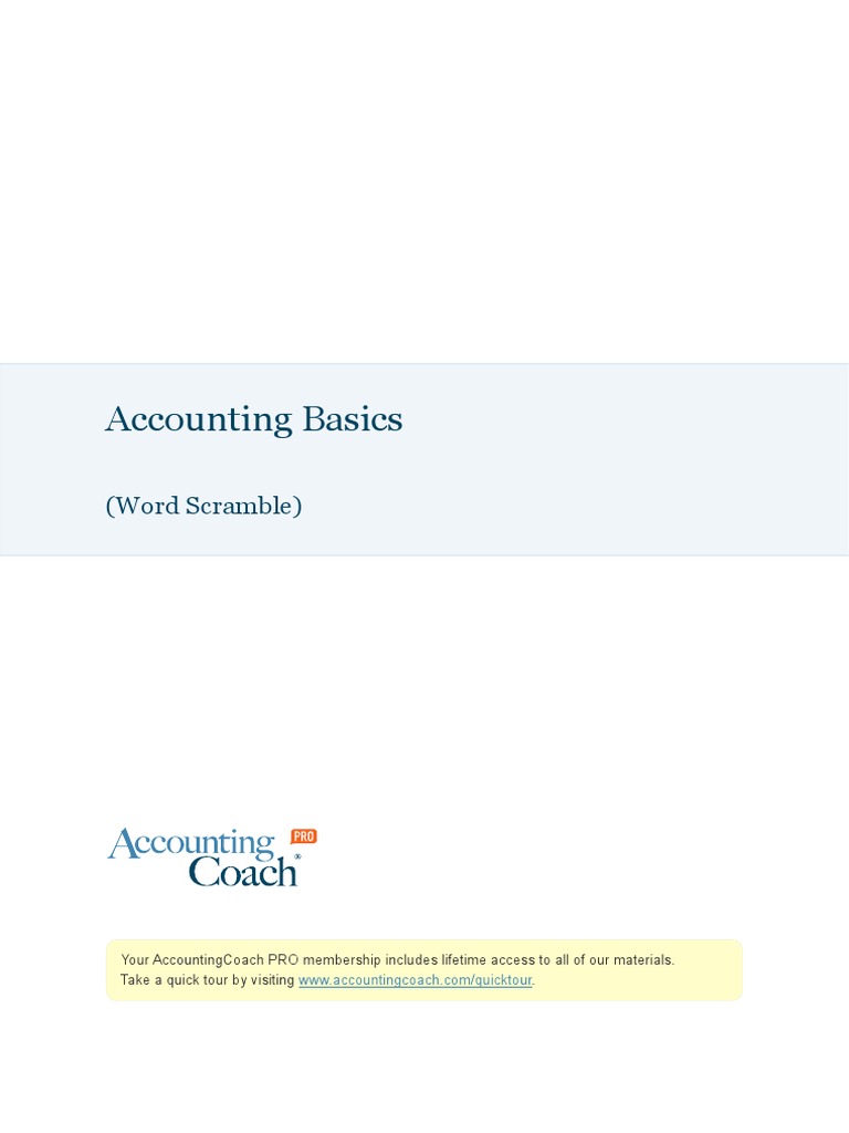 Accounting Basics | PDF | Debits And Credits | Financial Economics
