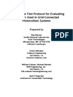 PV Inverter Performance Test Protocol